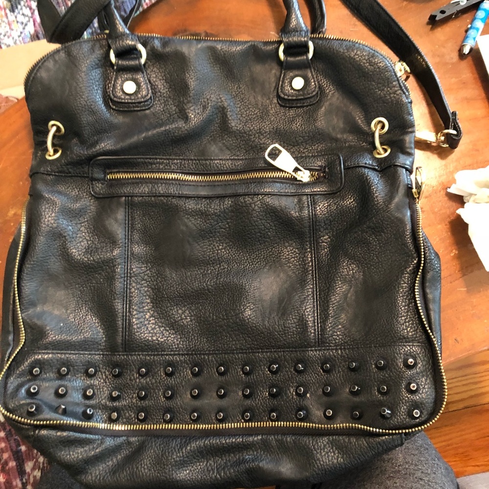 Good condition black Steve Madden studded bag